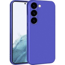 Akare Galaxy S23 Plus Kılıf Akre Premier Silikon Kapak-Saks Mavi