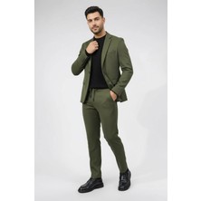 Velvarde Venüs Overseyst Lastikli Koyu Yeşil Pantolon