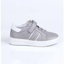 World Kids 2081 Hakiki Deri Spor Ayakkabı P. Gri - 27