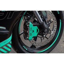 Moto Üçel Cfmoto  450 Sr Uyumlu Kaliper Koruma (Turkuaz)