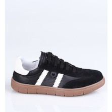 Perlina 5085 Hakiki Deri Fermuarlı Spor Ayakkabı F. Lacivert-Bej - 31