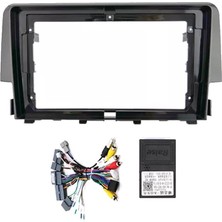 Honda Civic 2017-2019 9ınc Gümüş Teyp Çerçevesi