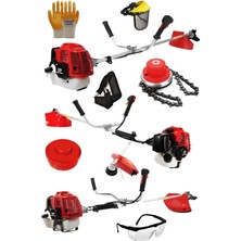 Spech Power U.s.a 2.4 Hp Tam Profesyonel Bronz Piston Benzinli Ot Çalı Çim Biçme Makinası Yan Tırpan Makinesi