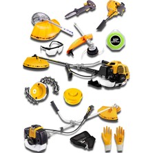 Spech Power U.s.a Pirinç Piston Benzinli Yan Tipi Ot Çalı Çim Biçme Tırpanı Makinesi + Canavar Başlık Hediye