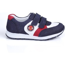 Happy Kids Hakiki Deri Original Brand P. Lacivert-Beyaz - 27