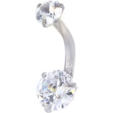 Ferizz 316L Çelik Küçük Zirkon Taşlı Piercing  PRC-212