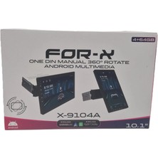 For-X Android Teyp – 10.1″ 4 Ram 64 Hafıza - Oynar Kafa Android Multimedya – For-X X-9104A Tek Din 360 Universal Teyp