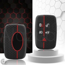 Alazpay Land Rover Range Rover Sport Evoque Discovery Frelander Silikon Desenli Anahtar Kılıfı