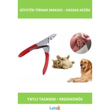 Letsii Giyotin Tırnak Makası Keskin Paslanmaz Çelik Ergonomik Evcil Hayvan Tırnak Kesme Aleti