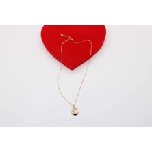 Duru Aksesuar Vip Seri Gold Renk Hilal ve Kalp Model KOLYE(45CM)