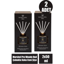 Eti Marshel Pro Woody Oud Çubuklu Koku Cam Şişe 50 ml 2 Adet
