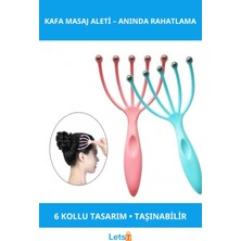 Letsii Mini Taşınabilir Kafa Masaj Aleti 6 Kollu Rahatlatıcı