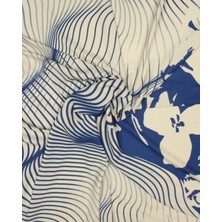 Sardo Kumaş Soyut Desenli Dijital Baskılı Şifon Saten Kumaş / En 1,50 cm - Elbise , Perde ve Kırlent