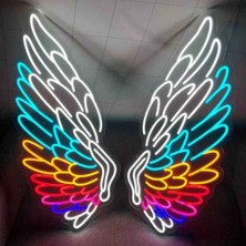 Kamer Neon LED Işıklı Melek Kanadı 3