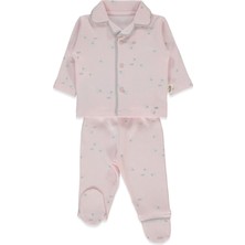 Bebetto Organik Interlok Patikli Pijama Takımı 2li (Organıc Sleepy Sheepy) Pembe