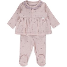 Bebetto Ajurlu Patikli Pijama Takımı 2li (Nature) Pudra