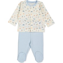 Bebetto Ajurlu Patikli Pijama Takımı (Shıp Boy) Mavi