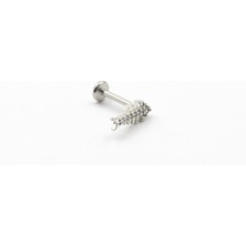 Sose Moda Gümüş Balık Kılçığı Tragus Helix Piercing – Şık Tasarım, Anti Alerjik, Kararma Yapmaz