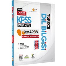 2026 Kpss Önlisans/ortaöğretim Türkçenin Kara Kutusu Dil Bilgisi Ösym Çıkmış Dijital Çözümlü Soru Bankası