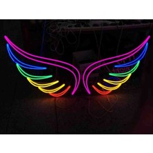 Kamer Neon LED Işıklı Melek Kanadı 2