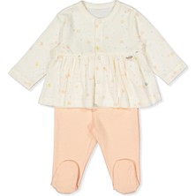 Bebetto Organik Interlok Patikli Pijama Takımı 2li (Organıc Colorful Bırds) Somon