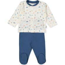 Bebetto Ajurlu Patikli Pijama Takımı (Shıp Boy) Lacivert