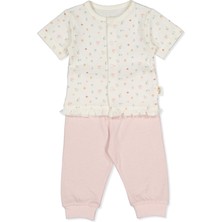 Bebetto Organik Süprem Double Patiksiz Mini Pijama Takımı 2li (Organıc My Mushroom) Gül Kurusu