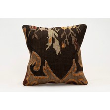 Kilim Wholesale El Yapımı Kilimden Yapılmış Vintage Kırlent Kılıfı, Yün, 40X40 cm