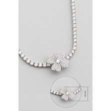 So CHIC Dört Yapraklı Yonca 18 Ayar Beyaz Altın Kaplama Gümüş Charm