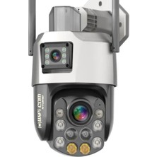 Urfakent 6 Mp Çift Kameralı 36X Optik Zoom Büyük Kasalı Ptz Wifi Kamera Icsee Yazılım