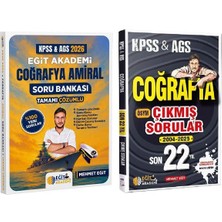 Anla Kazan Yayınları Eğitakademi 2026 Kpss Meb-Ags Coğrafya Amiral Soru Bankası + Çıkmış Sorular Son 22 Yıl 2 Li Set