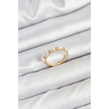 Vice Avm Pirinç Gold Renk Sıralı İncili Kadın Yüzük EB-53-vice/(1395) 2899