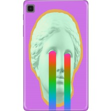 Adasena Samsung Galaxy Tab S6 Lite SM-P610 10.4" Kılıf Tablet Için Desenli Silikon Kapak - Ağlayan Heykel