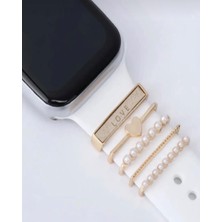 Kılıf House Apple Watch Uyumlu Love Yazılı Charm Aksesusar