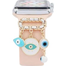 Kılıf House Apple Watch Uyumlu Sallantılı Yuvarlak Göz Charm Aksesuar