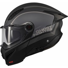 Axxis Ghostfighter SV Bitone C12 Dark Grey Motosiklet Çene Açılır Kask