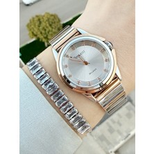 Ferrucci Su Geçirmez Çelik Kadın Kol Saati ve Bileklik