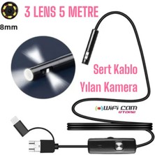 Urfakent 3 Lensli Android Tamirci Kamerası 5 Metre Sert Kablo
