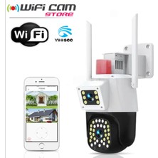 Urfakent Çift Kameralı Polis Çakarlı Dış Mekan Wifi Kamera Yoosee Uygulama