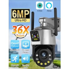 Urfakent 6 Mp Çift Kameralı 36X Optik Zoom Büyük Kasa Ptz Wifi Kamera Icsee Xmeye Yazılım