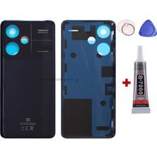 Yedcom Xiaomi Redmi Note 13 Pro Plus 5g Siyah Arka Kapak Batarya Kapağı Pil Kapağı Yapışkan ve Sökme Aparatıyla Beraber Full Set