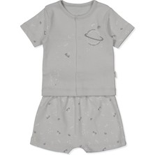 Bebetto Interlok Şortlu Pijama Takımı 2li (Dream Bıg) Gri