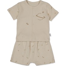 Bebetto Interlok Şortlu Pijama Takımı 2li (Dream Bıg) Bej