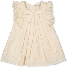 Bebetto Dokuma Elbise (Elegant) Koyu Ekru