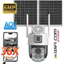 Urfakent 36X Optik Zoom Icsee Solar Kamera Aov 7/24 Kayıt Not: Telekom Ile Çalışmaz