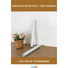 Letsii Şeffaf Eşya Koruyucu Film 2 Metre x 60 cm Su Geçirmez