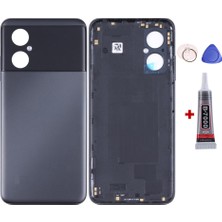 Yedcom Xiaomi Poco M4 Siyah Arka Kapak Batarya Kapağı Pil Kapağı Yapışkan Ve Sökme Aparatıyla Beraber Full Set