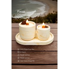 Lumi Focus – %100 Soya Wax Vegan Beton Doğal Taşlı Mum (Kaplan Gözü)