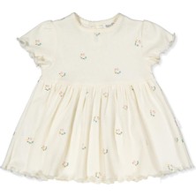 Bebetto Interlok Elbise (Pınk Pear) Ekru