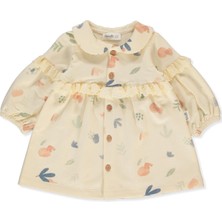 Bebetto Iki Ip Elbise (Cat Lover) Ekru